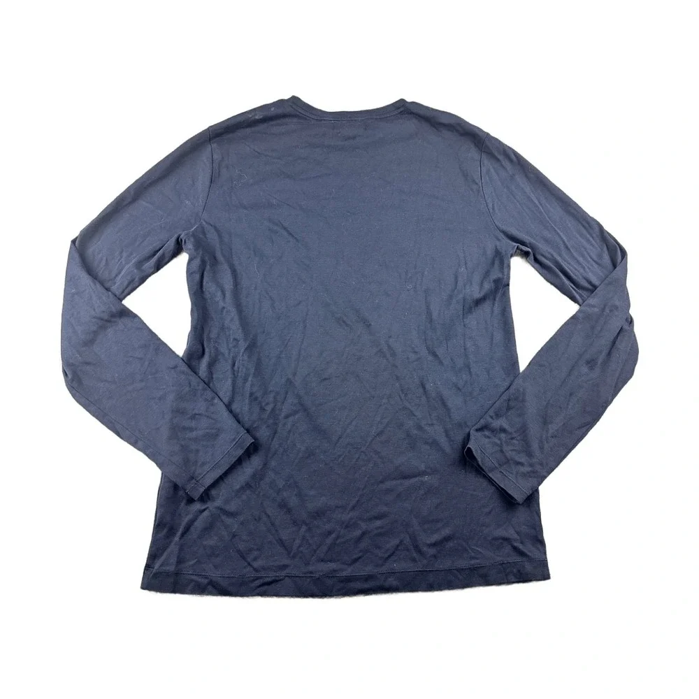 Banana Republic‎ Long Sleeve T-Shirt Men M Tall Blue Luxury Touch Cotton Preppy